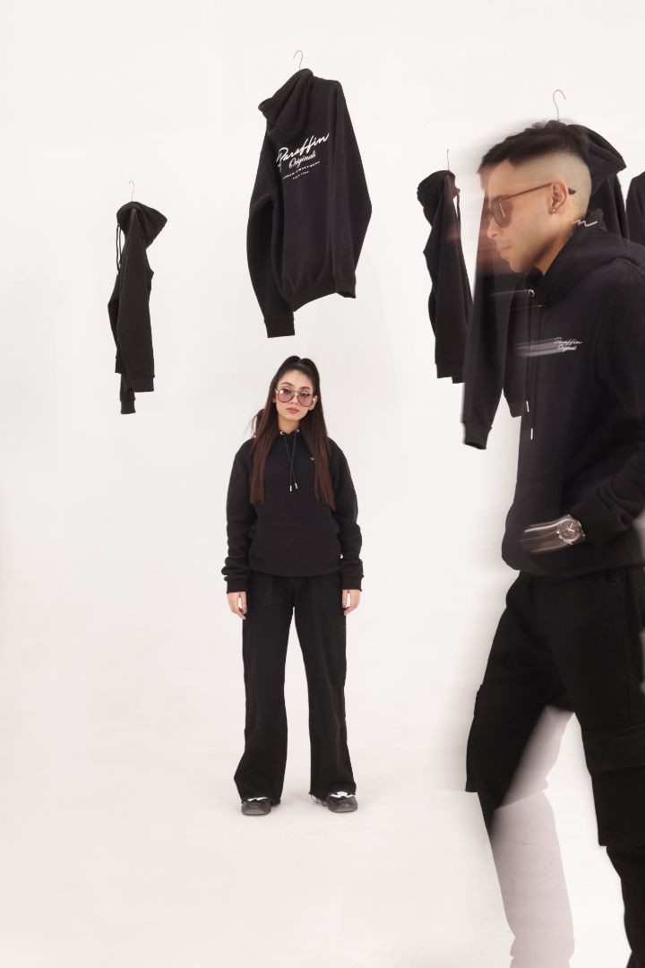 BLACK PARAFFIN HOODIE