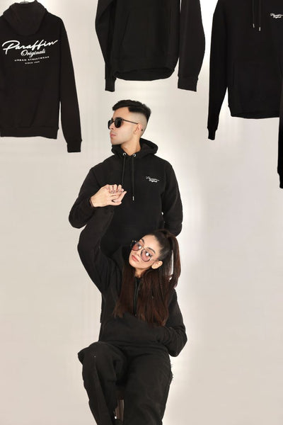 BLACK PARAFFIN HOODIE