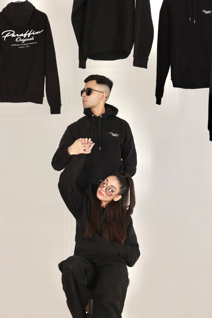 BLACK PARAFFIN HOODIE