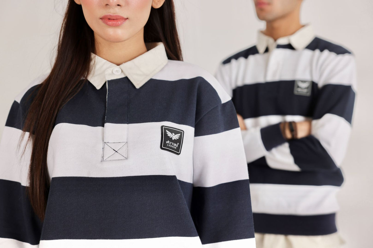 NAVY/WHITE RUGBY SHIRT