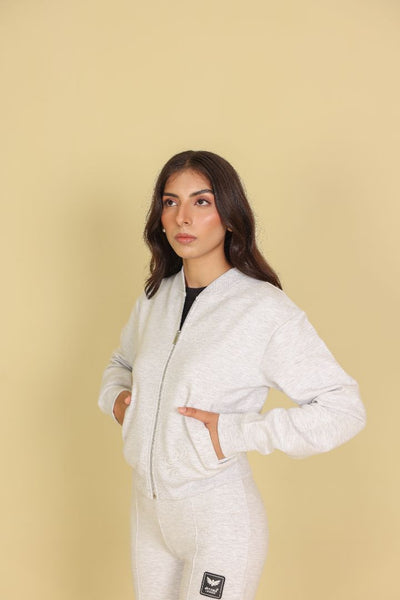 Women’s Zip-Up Jacket - Ash Grey