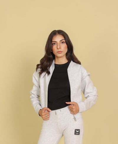 Women’s Zip-Up Jacket - Ash Grey