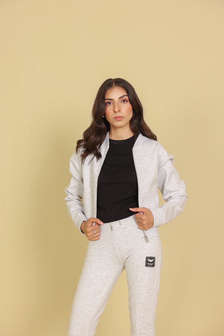 Women’s Zip-Up Jacket - Ash Grey