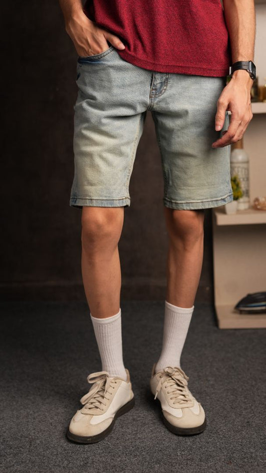 LT BLUE DENIM SHORTS