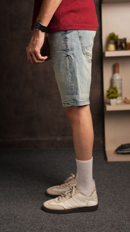 LT BLUE DENIM SHORTS