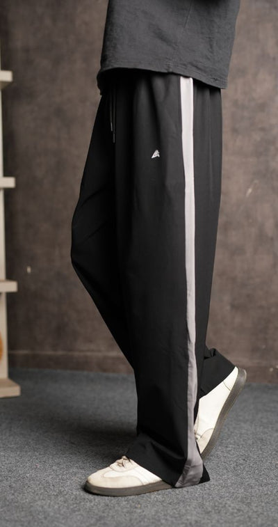BLACK PANEL TROUSER