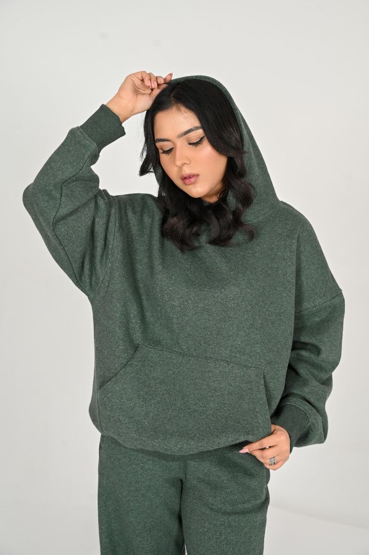 FOREST GREEN OVERSIZED HOODIE