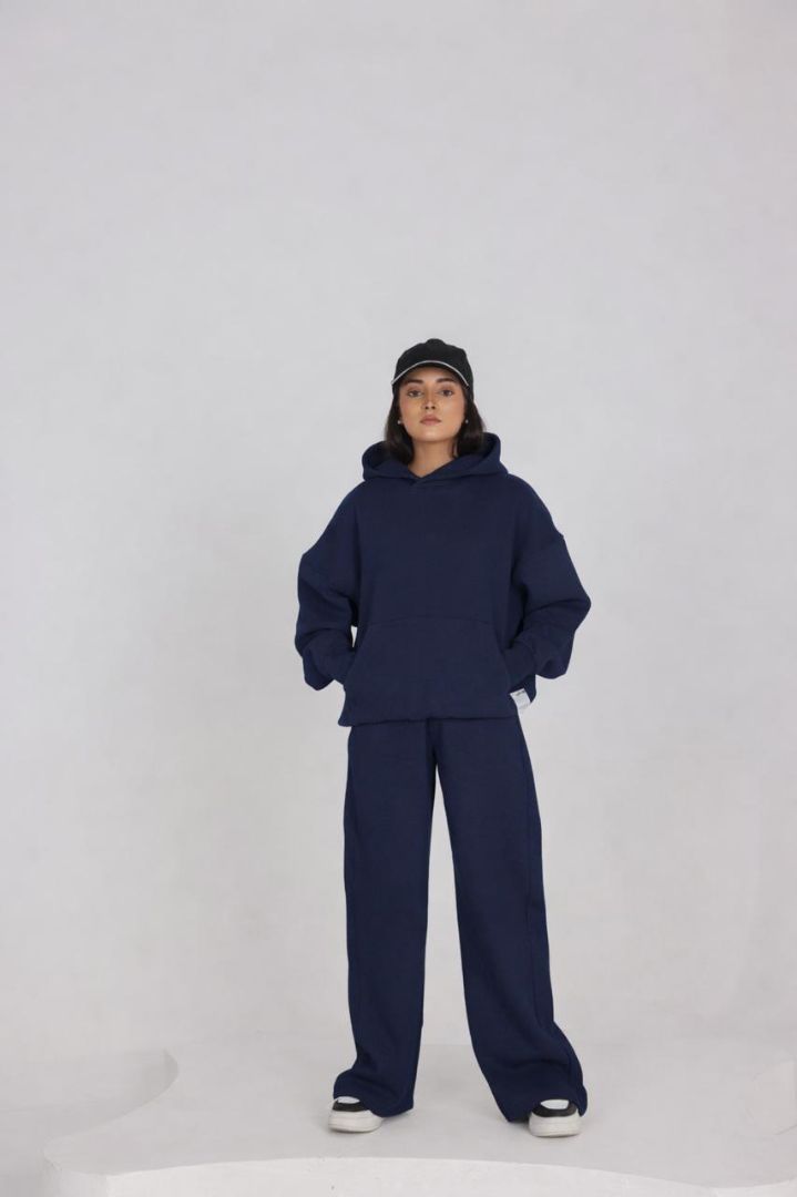 OVERSIZED NAVY BLUE TRACKSUIT SET