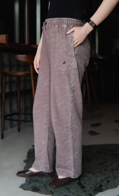 BROWN ACID WASH TROUSER (UNISEX)