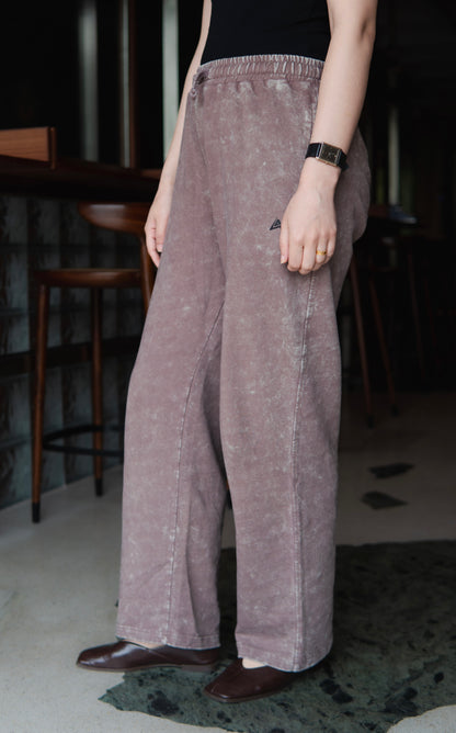BROWN ACID WASH TROUSER (UNISEX)