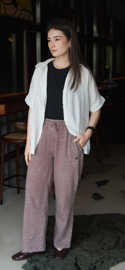 BROWN ACID WASH TROUSER (UNISEX)
