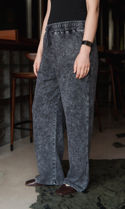 GREY ACID WASH TROUSER (UNISEX)