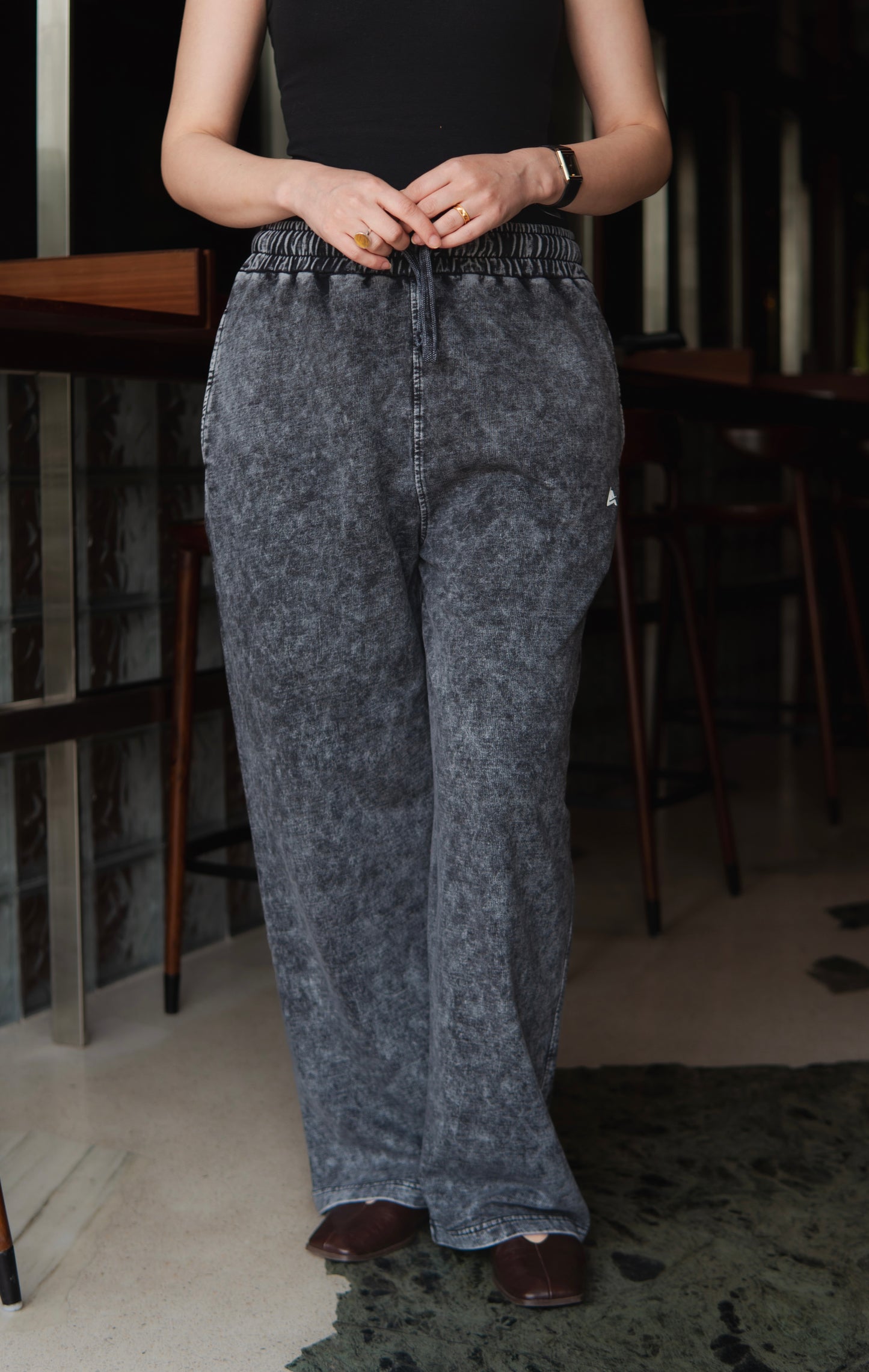 GREY ACID WASH TROUSER (UNISEX)