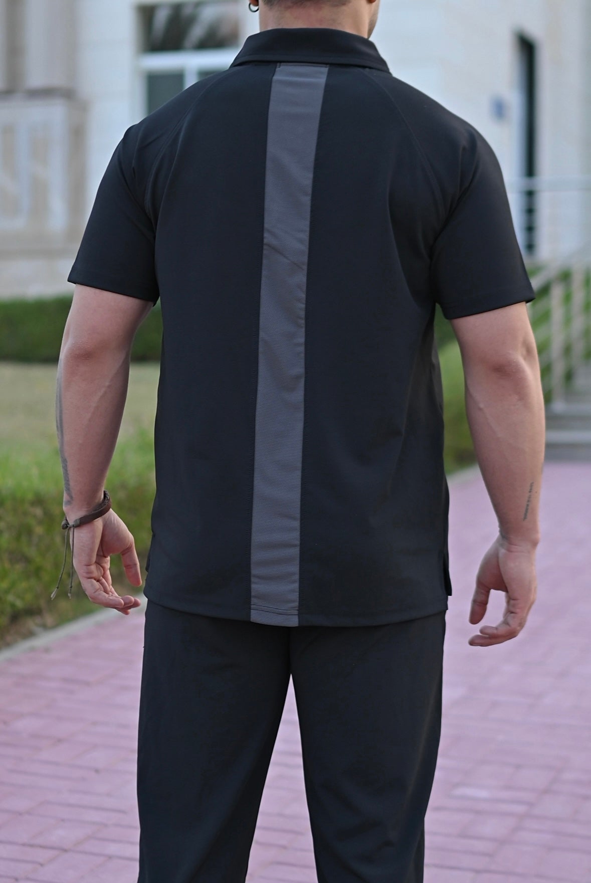 Men's Apex Core Black Performance Polo Tracksuit