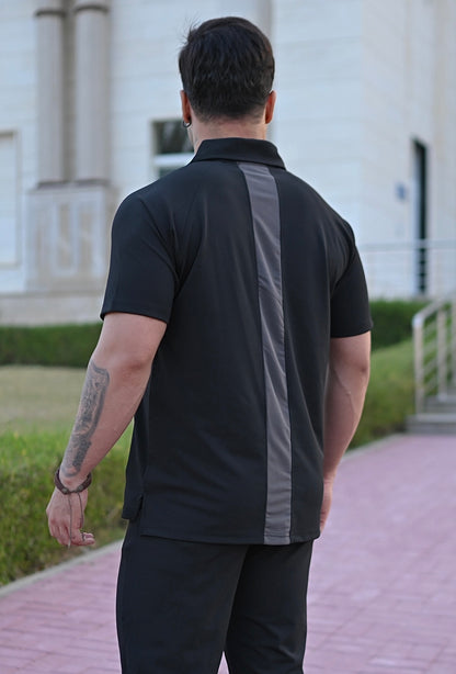 Men's Apex Core Black Performance Polo Tracksuit