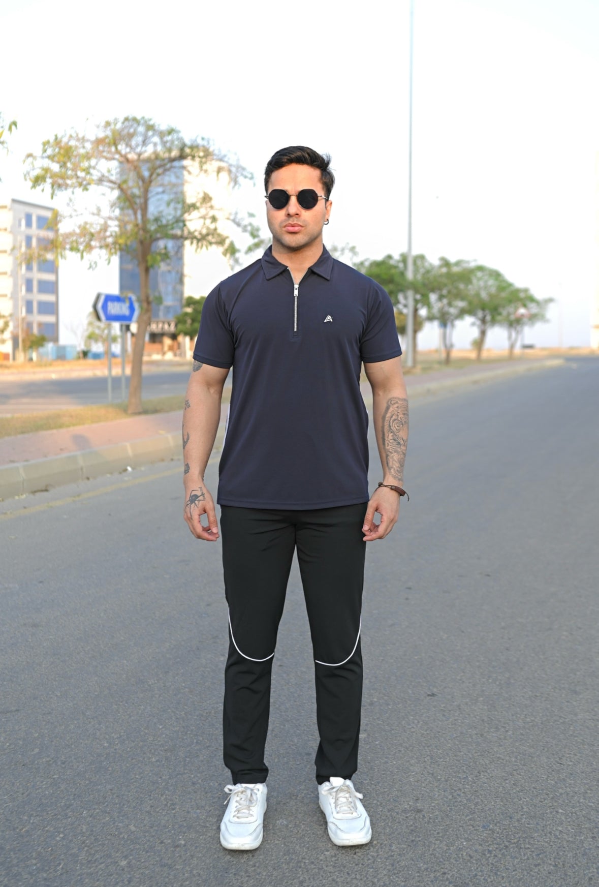 Navy Men's Polo Tracksuit