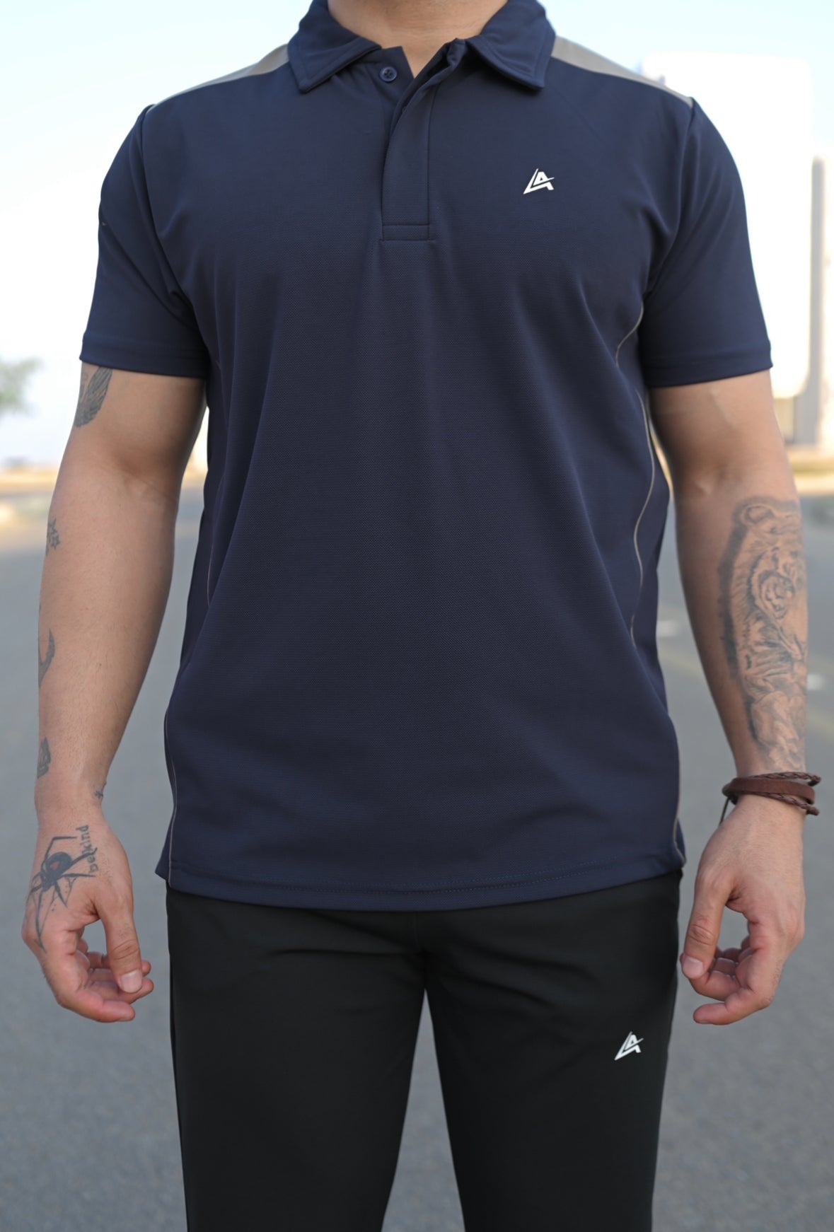 Navy & Black Men's Polo Tracksuit