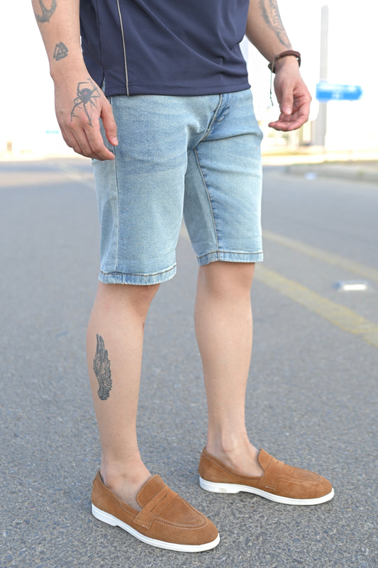 LT BLUE DENIM SHORTS