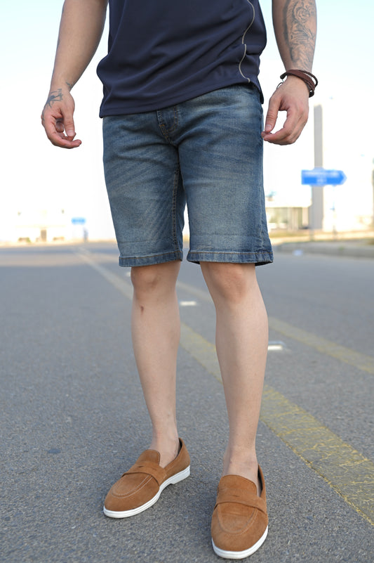 BLUE DENIM SHORTS