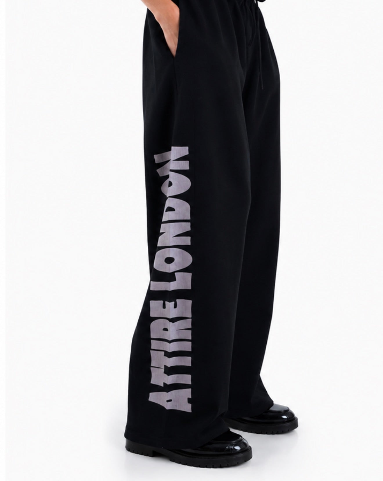 PRINTED WOMEN BLACK ESSENTIAL LUXE TROUSER