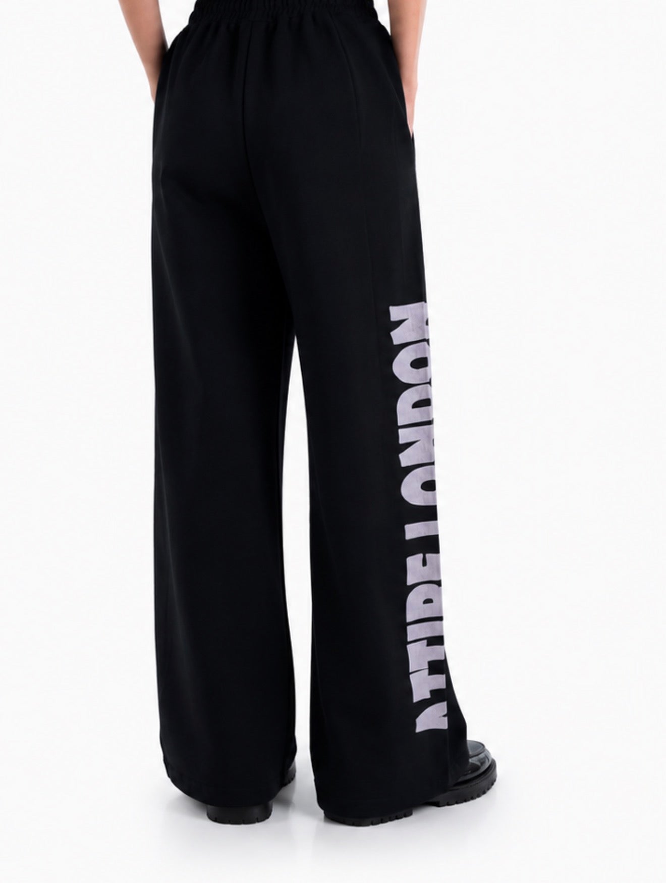 PRINTED WOMEN BLACK ESSENTIAL LUXE TROUSER