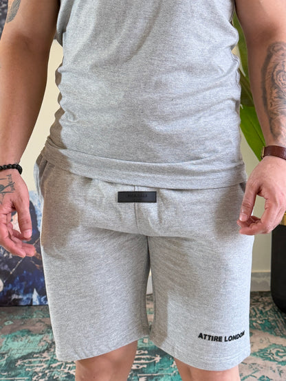 ATTIRE SIGNATURE GREY SHORT SET