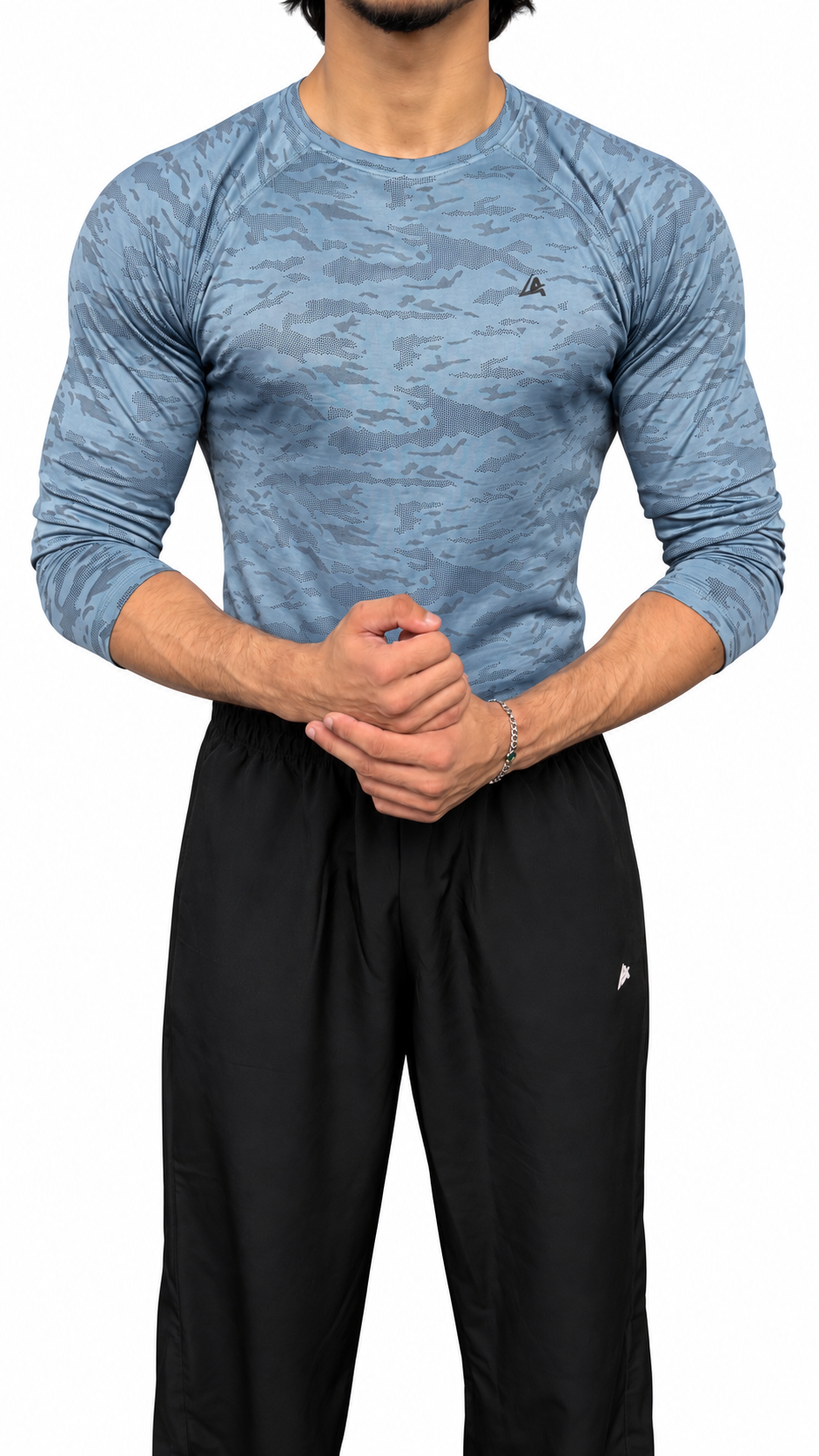 MEN'S STEEL BLUE COMPRESSION TEE
