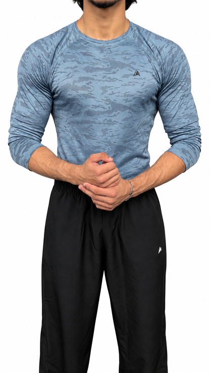 MEN'S STEEL BLUE COMPRESSION TEE