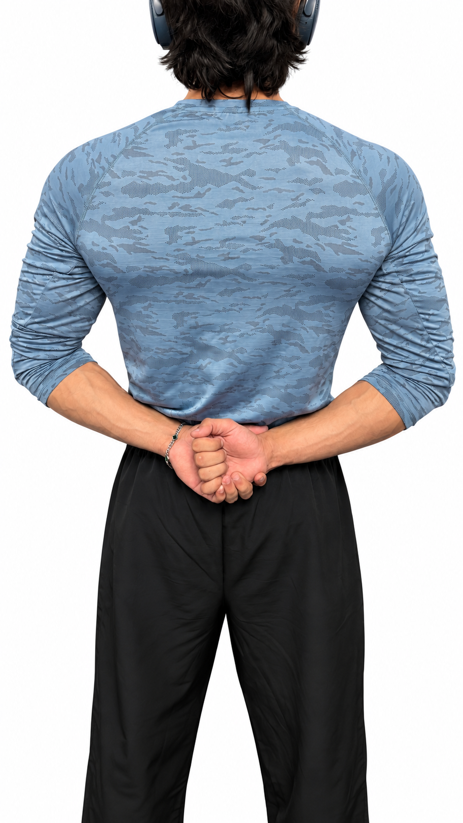MEN'S STEEL BLUE COMPRESSION TEE