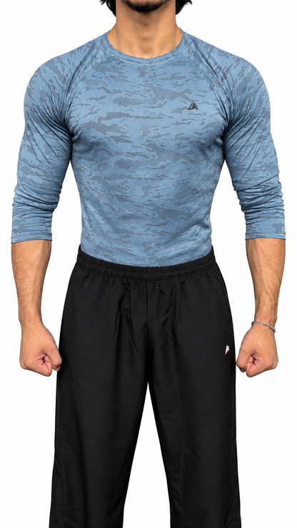 MEN'S STEEL BLUE COMPRESSION TEE
