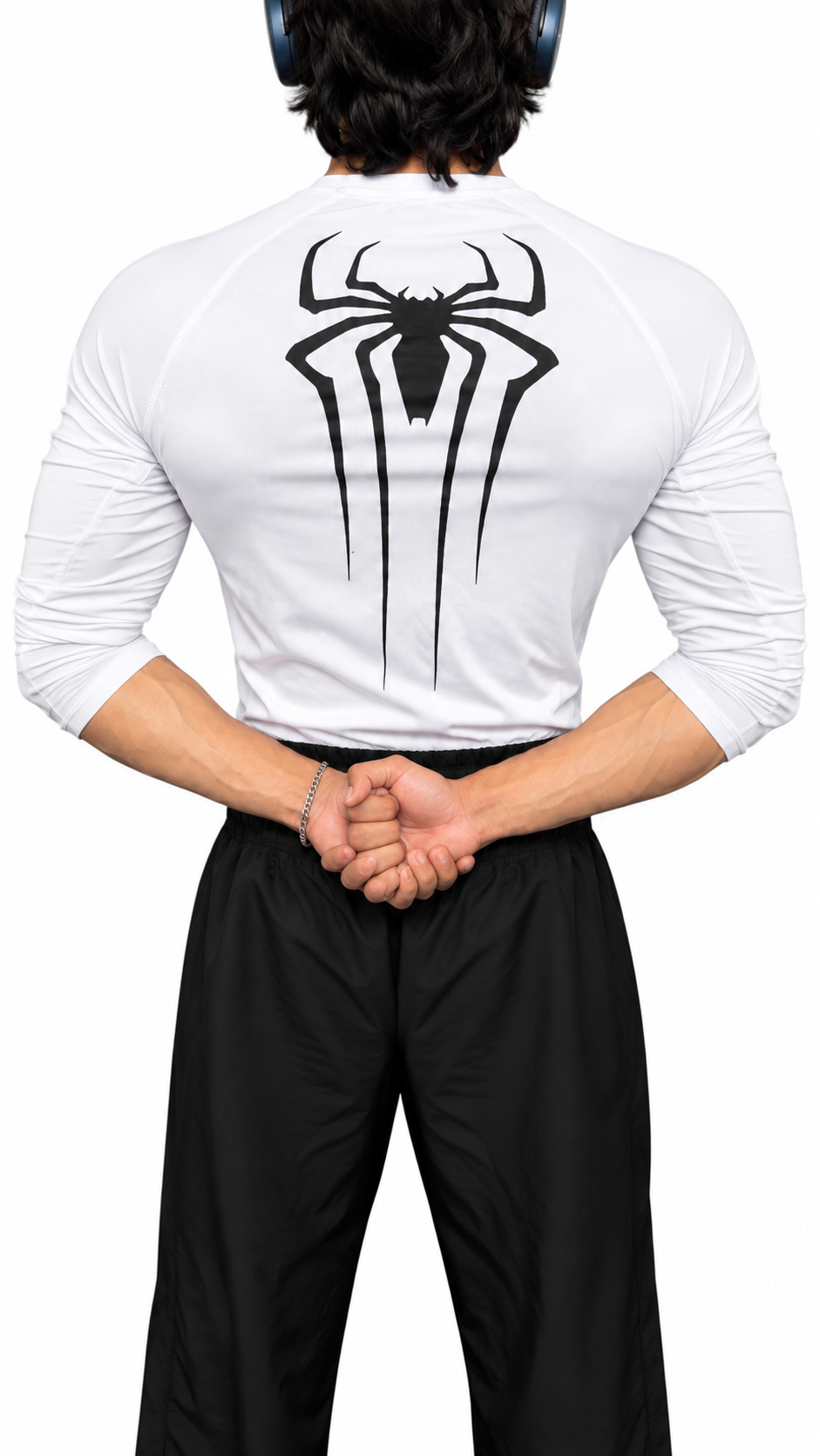 MEN'S SPIDER PERFORMANCE COMPRESSION TEE – WHITE