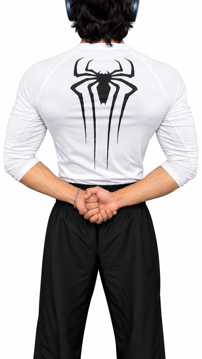 MEN'S SPIDER PERFORMANCE COMPRESSION TEE – WHITE