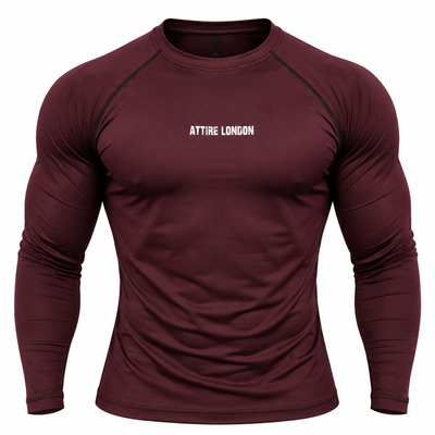 MEN'S BURGUNDY COMPRESSION TEE