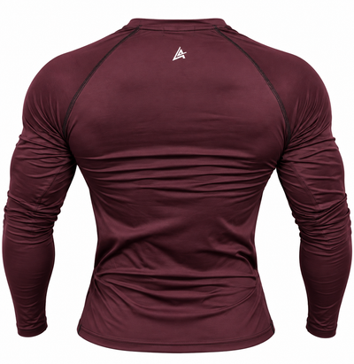 MEN'S BURGUNDY COMPRESSION TEE