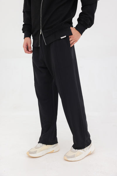 Raw Edge Trouser – Black
