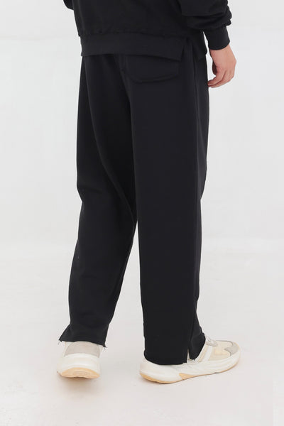 Raw Edge Trouser – Black