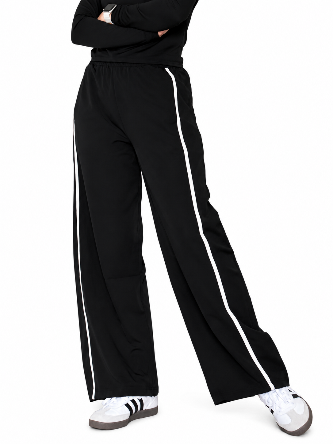 WOMEN BASIC BLACK ESSENTIAL LUXE TROUSER