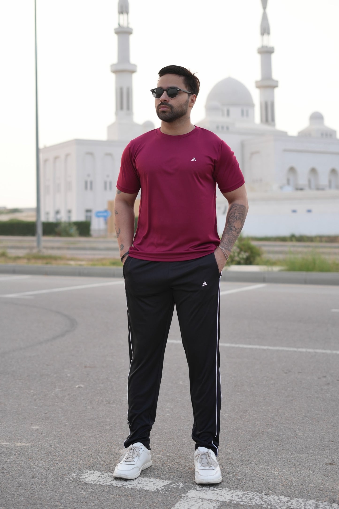 Red Black Men's Tracksuit