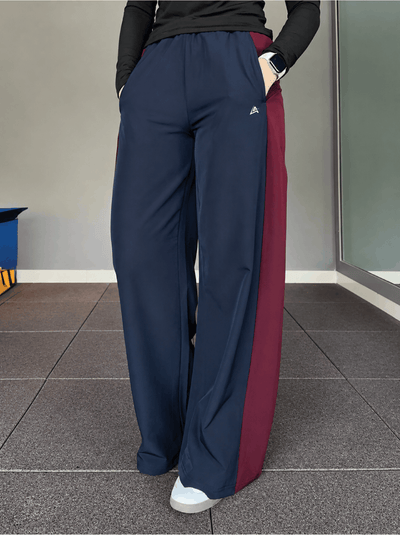 WOMEN NAVY & WINE ESSENTIAL LUXE TROUSER