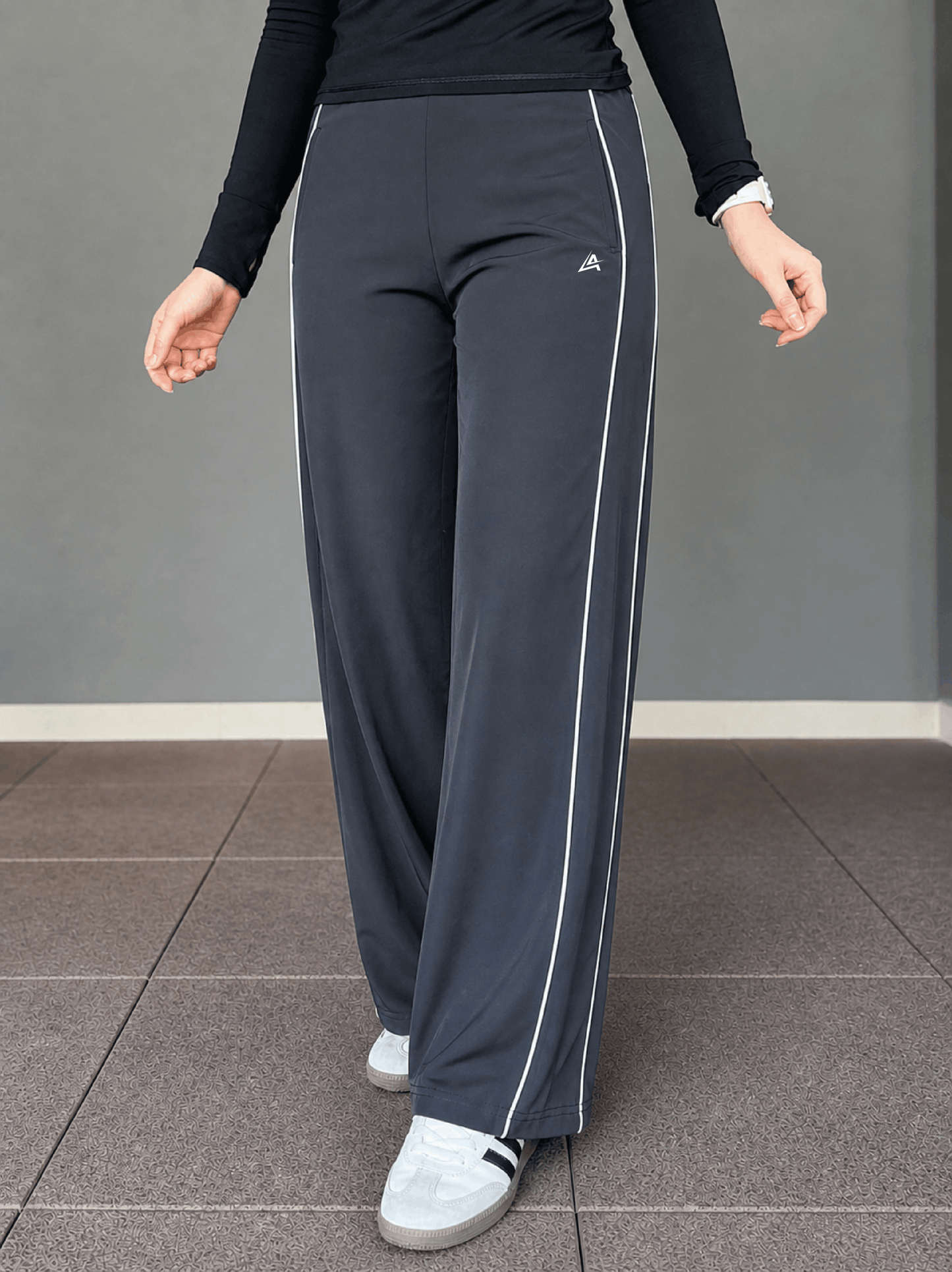 WOMEN CHARCOAL GREY ESSENTIAL LUXE TROUSER