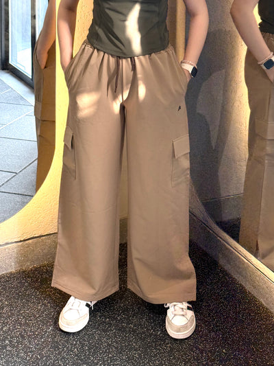 WOMEN CAMEL BROWN POCKET TROUSER
