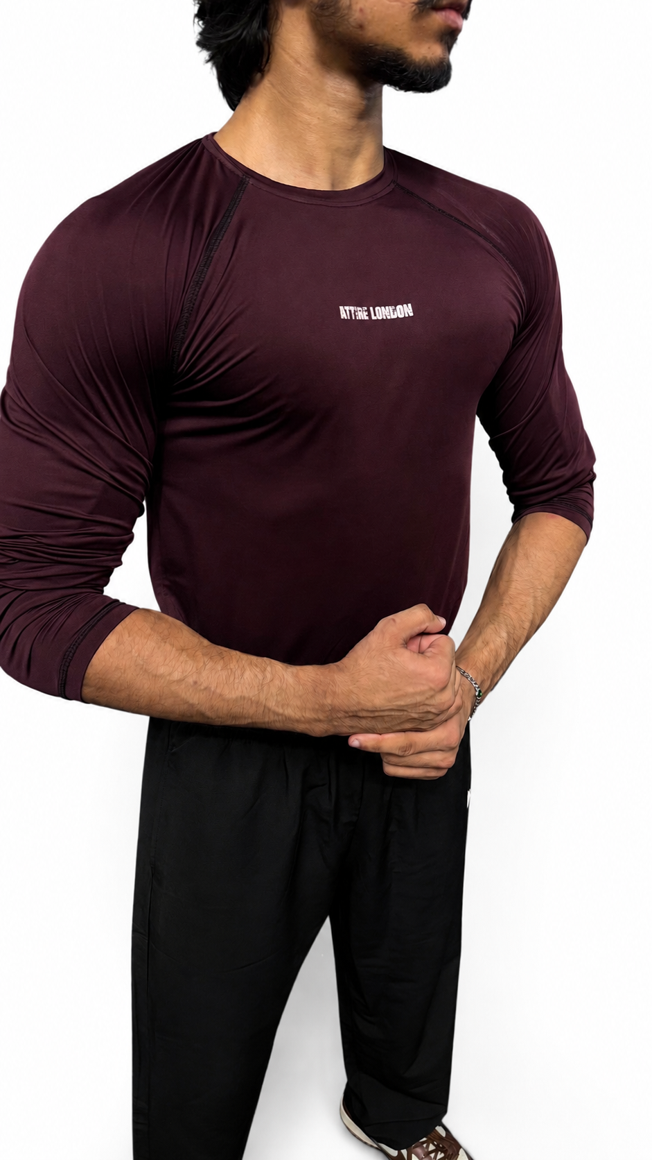 MEN'S BURGUNDY COMPRESSION TEE