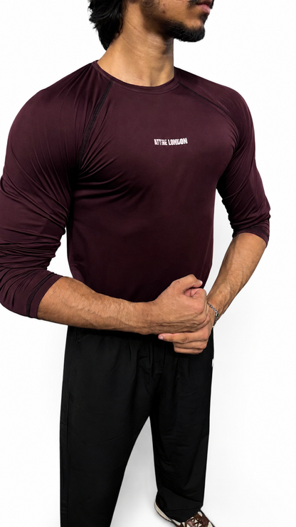 MEN'S BURGUNDY COMPRESSION TEE