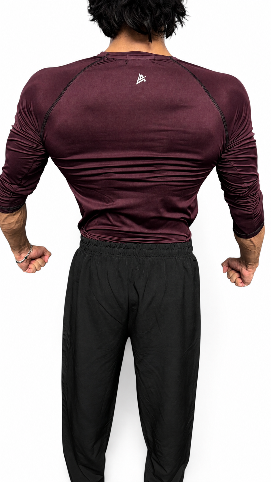 MEN'S BURGUNDY COMPRESSION TEE