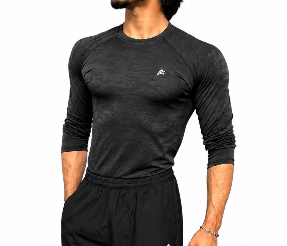 MEN'S BLACK COMPRESSION TEE