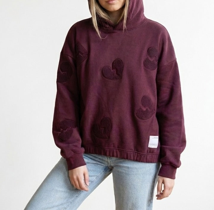 BURGUNDY OVERSIZED HOODIE