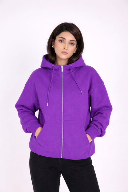 DEEP PURPLE  ZIP-UP HOODIE