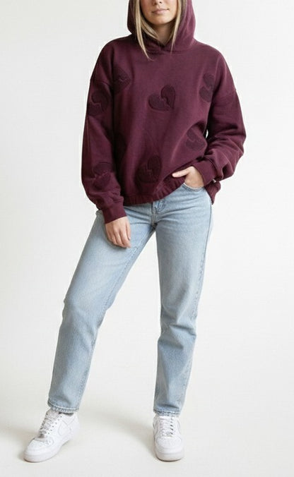 BURGUNDY OVERSIZED HOODIE